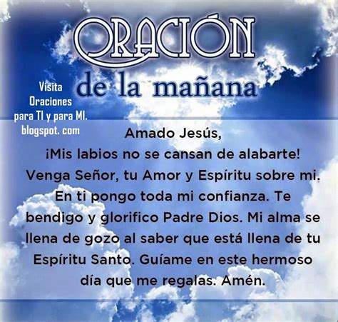 Oraciones Para Ti Y Para MÍ OraciÓn De La MaÑana