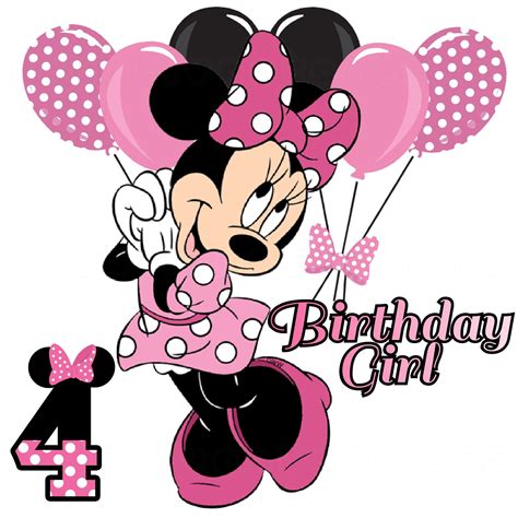 Minnie Mouse 4th Birthday Png Etsy