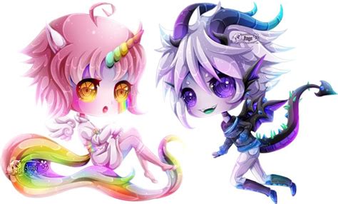 Com Unicorn And Dragon By Angekrystaleen Dragon Unicorn Creatures
