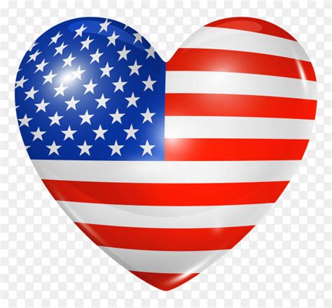 American Flag In Heart Shape On Transparent Background Png Similar Png