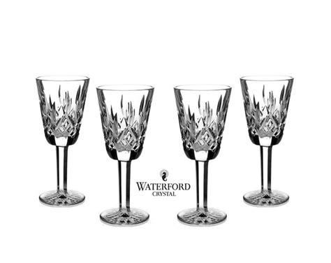 Vintage Waterford Signed Lismore Cut Crystal 5 1 8 Inch 2 Ounce Sherry Glasses Retired Style Set