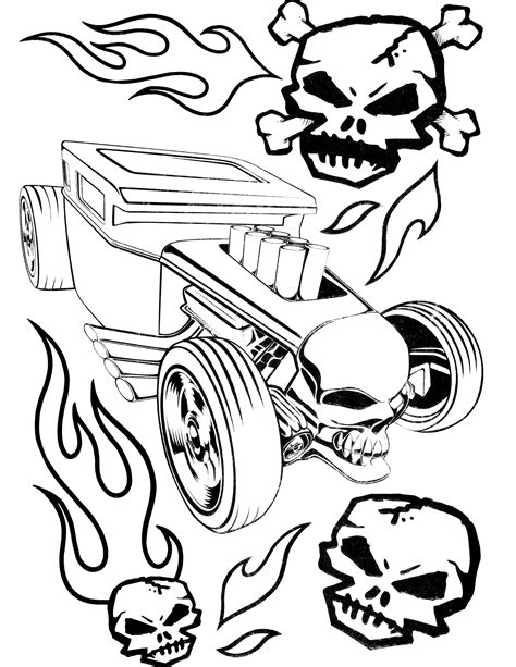 Hot wheel coloring pages to download and print for free