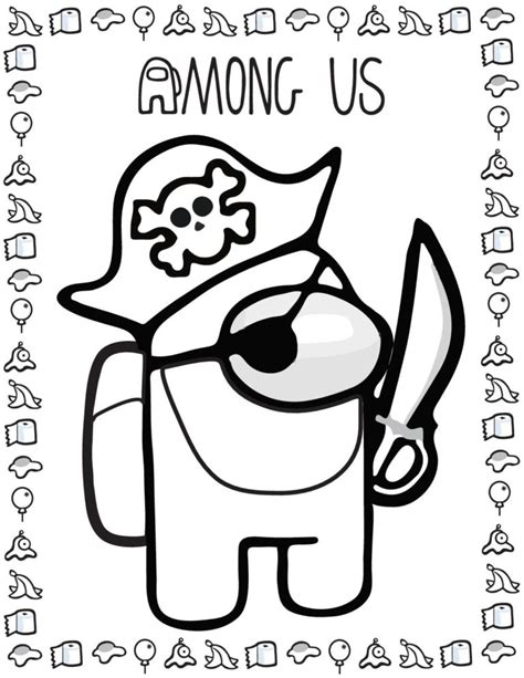 Coloring Page 2 Among Us