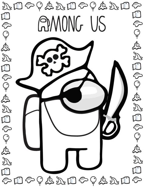 Among Us Coloring Page Free Free Printable Templates