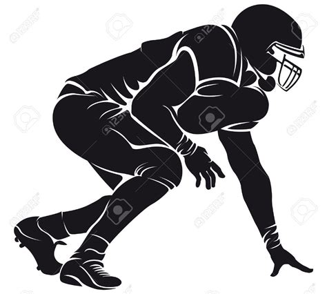 27 Football Clipart Black And White Vector Collection
