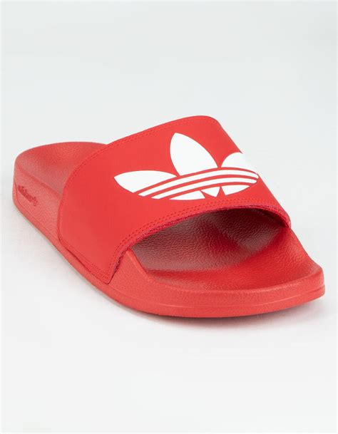 Adidas Synthetic Adilette Lite Mens Red Slide Sandals For Men Lyst