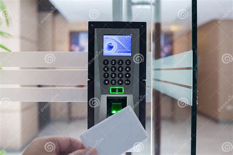 Electronic Key Card And Finger Scan Stock Photo Image Of Innovation