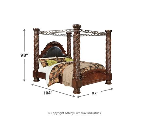 North Shore King Poster Bed With Canopy B553b4 By Millennium By Ashley