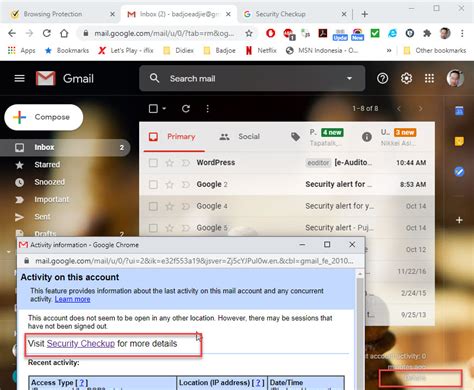 Check spelling or type a new query. Check apakah Akun Gmail/Google kita dihack/dipakai orang ...