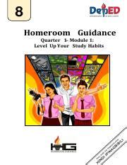 HG G Q Mod Pdf Homeroom Guidance Quarter Module Level Up Your Study Habits