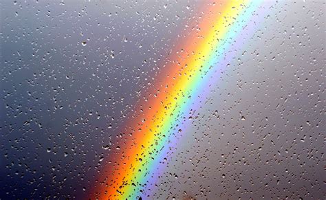 Rainbows Water Drops Rain Wallpapers Hd Desktop And