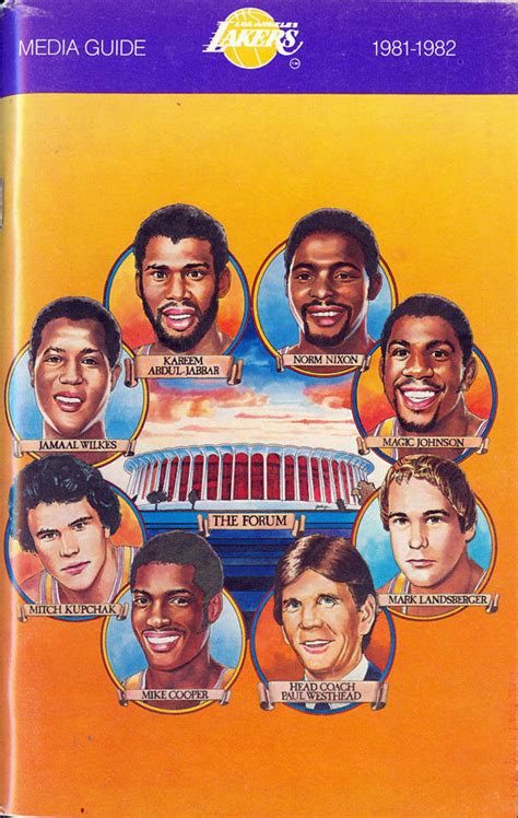 Nba Media Guide Los Angeles Lakers 1981 82