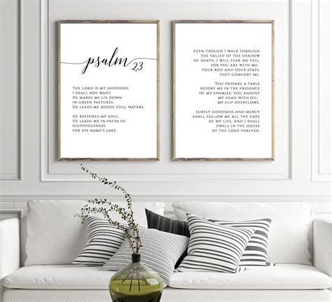 Psalm Bible Verse Printable Wall Art Set Of Bible Verse Etsy
