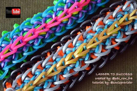 LADDER TO SUCCESS BRACELET RAINBOWLOOM TUTORIAL | Rainbow loom designs, Rainbow loom tutorials ...