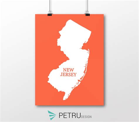 New Jersey print - New Jersey art - New Jersey poster - New Jersey wall art - New Jersey 