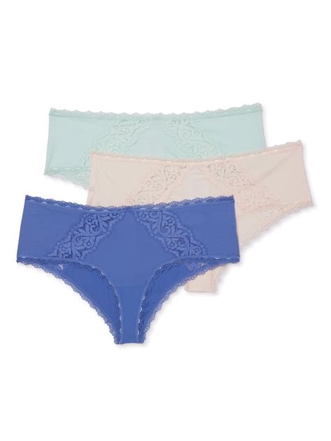 secret treasures women s sexy rib cheeky panties 3 pack