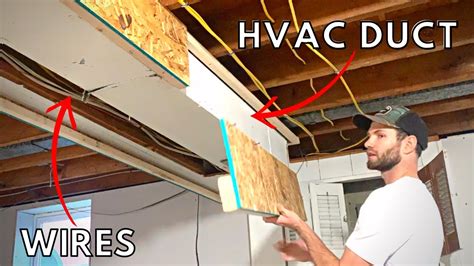 How To Frame Around Hvac Ducts Or Pipes In A Basement Easiest