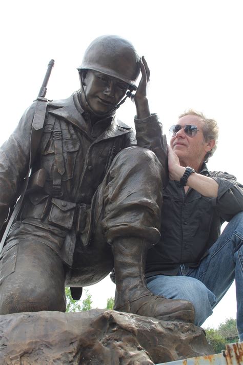 Life Size Bronze Kneeling Soldier Military Memorial Monument