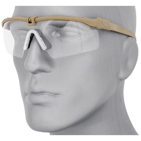 Uk Arms Airsoft Ac 469c Clear Shooting Glasses Tan Airsoft Megastore