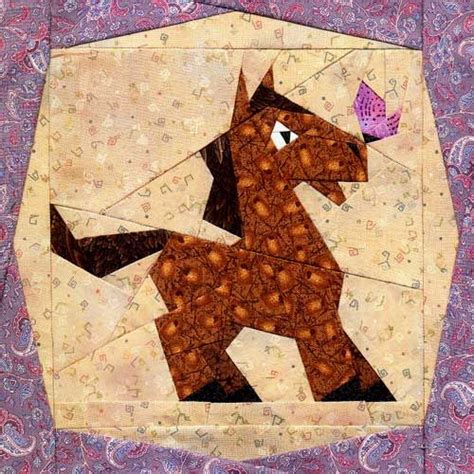 Little Horsey Paper Pieced Quilt Pattern Horse Quilt Paper Pieced