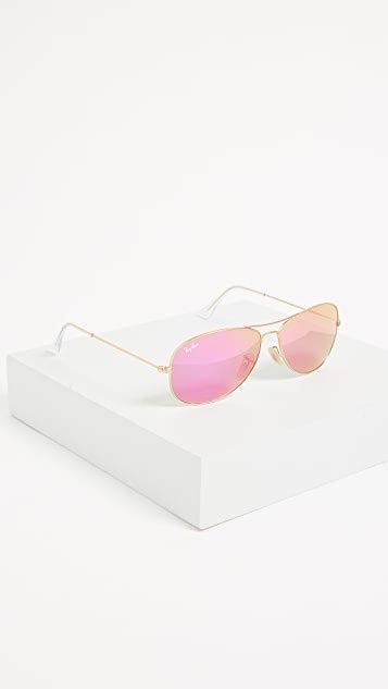 Ray Ban Rb3362 Mirrored Shrunken Aviator Sunglasses Shopbop