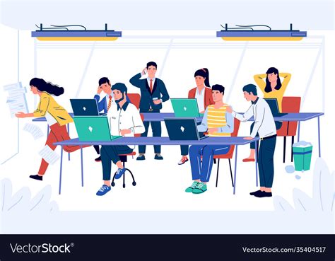 Office Workers Cartoon Business Characters Vector Image