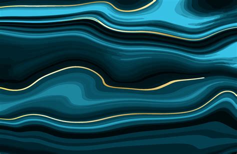 Abstract Duotone Black And Turquoise Liquid Marble Texture Background