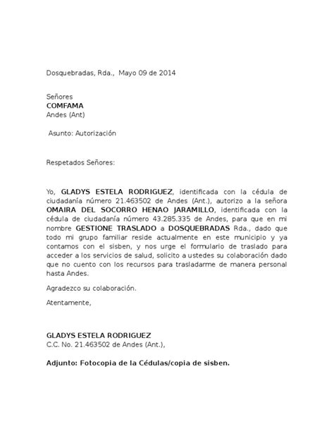 Modelo Carta Autorizacion Entrega De Documentos Modelo De Informe My