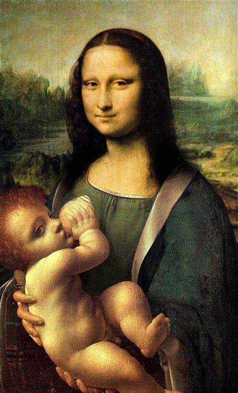 Mona Lisa With A Baby La Joconde Mona Lisa Portrait