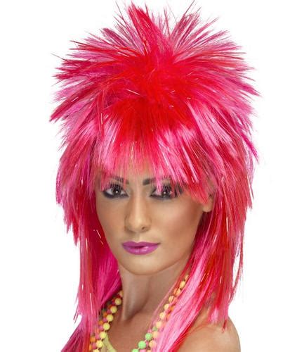 spikey 80s rock star diva wig punk fancy dress 1980s costume ladies mullet wig ebay