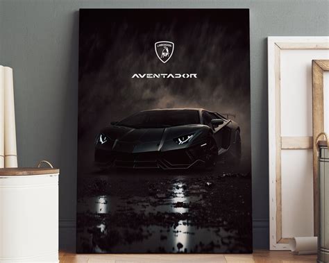 Lamborghini Aventador Poster Canvas Lamborghini Canvas Wall Etsy