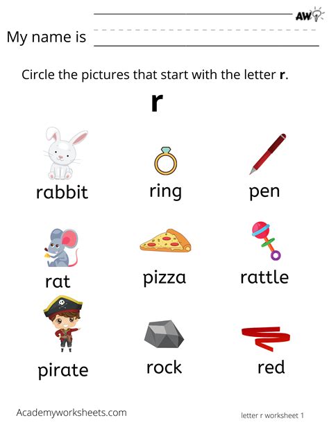 Find The Letter R Worksheet All Kids Network Free Beginning Sounds