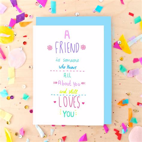 Thinking of you on your birthday. Best Friend Quote Greeting Card By Ginger Pickle ...