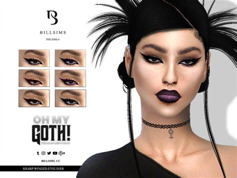 The Sims Resource Oh My Goth Eyeliner 39 In 2022 Sims