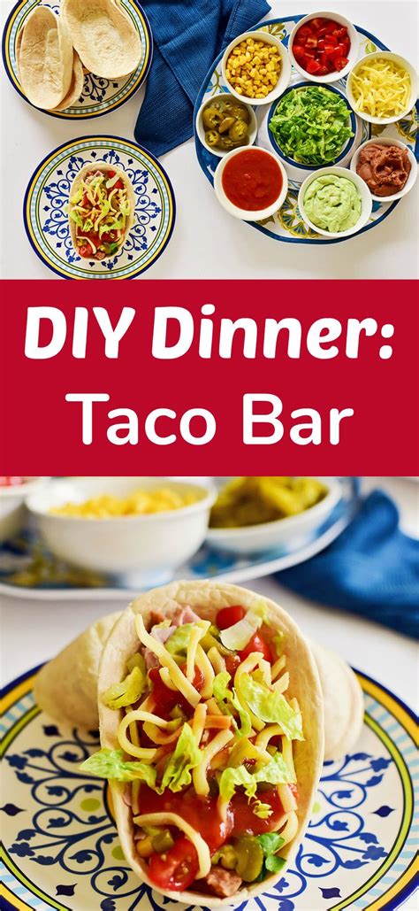 How To Make A Diy Taco Bar Make And Takes Recipe Taco Bar Tacos Ground Beef Tacos