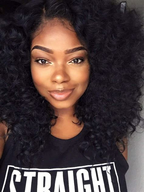Big Curly Hair Natural Makeup For Black Women Black•girl•magic