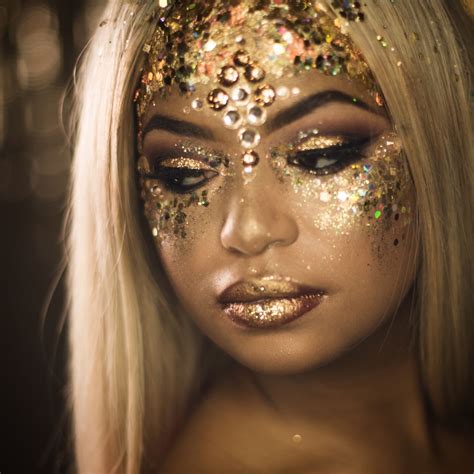 Golden Goddess Large Gold Face Glitter 10g Gold Glitter Makeup Glitter Face Makeup Gold