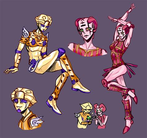 Fanart Some Sketches Of Gold Experience And Spice Girl R