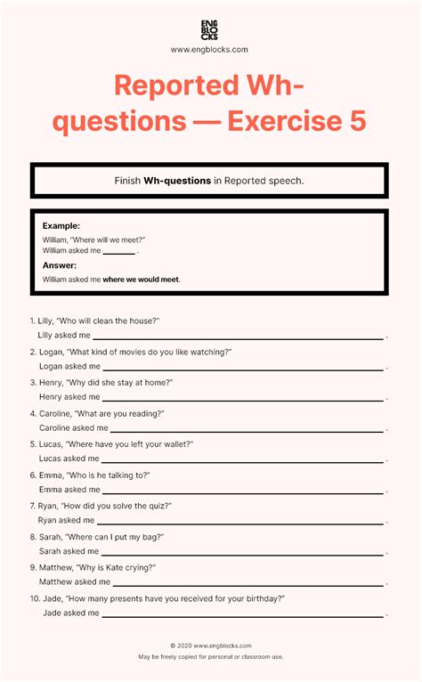 English Grammar Exercises English Grammar Worksheets Wh Questions