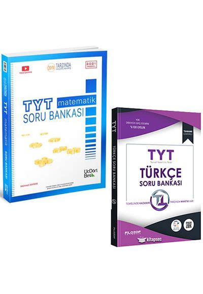Üç Dört Beş Yayınları TYT Matematik Soru Bankası ve TYT Türkçe Soru