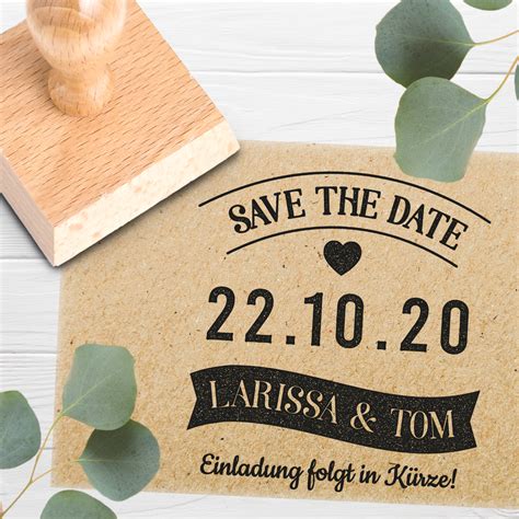 Stempel Save The Date Durante Nr 24 Personalisiert Hochzeitidealde
