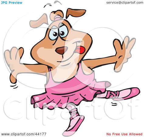 Clipart Illustration Of A Sparkette Dog Character Dancing Ballet By