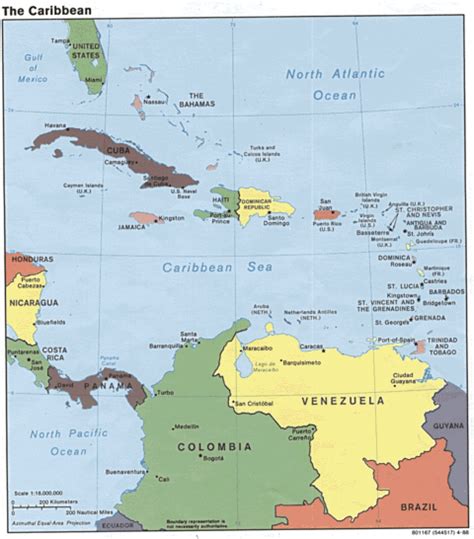 Mapa Político Del Caribe Ex