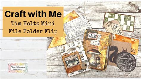 Craft With Me Working On The Tim Holtz File Folder Mini Flip Youtube