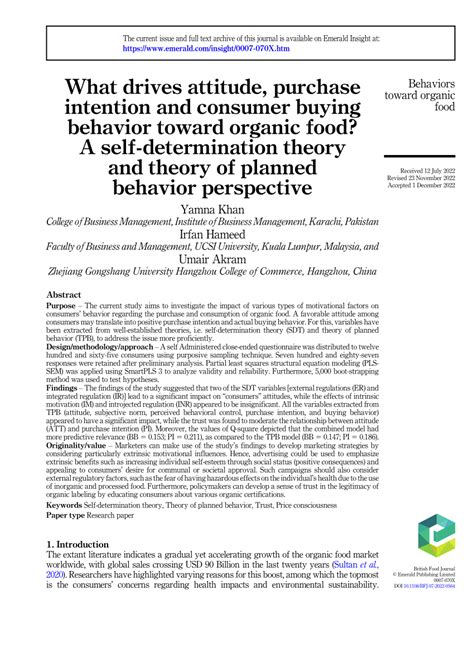 Pdf What Drives Attitude Purchase Intention And Consumer Buying