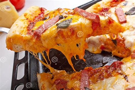 Fatia De Pizza Com Queijo Derretido Imagem De Stock Imagem De Refrescamento Principal 8175427