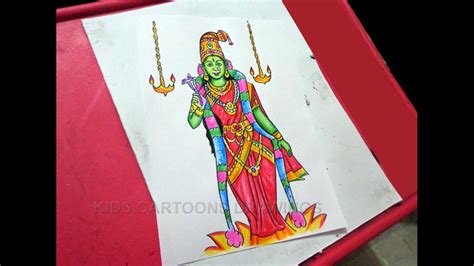 How To Draw Dussehra Navratri Goddess Meenakshi Drawing Step By Step
