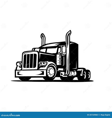 Trucking 18 Wheeler Semi Truck Vector Image Stock Vector Illustration