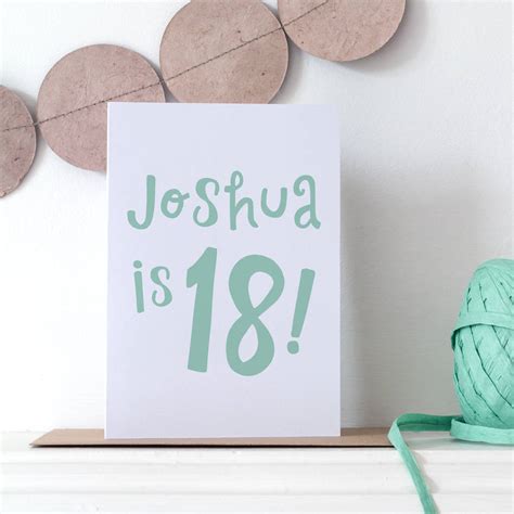 Personalised 18th Birthday Card Or Milestone Birthday By Small Dots