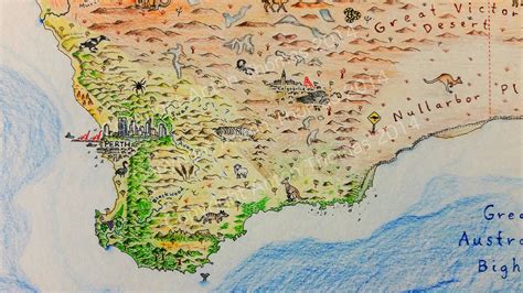 Hand Drawn Map Of Southern Western Australia By Anton Thomas 4551 ×